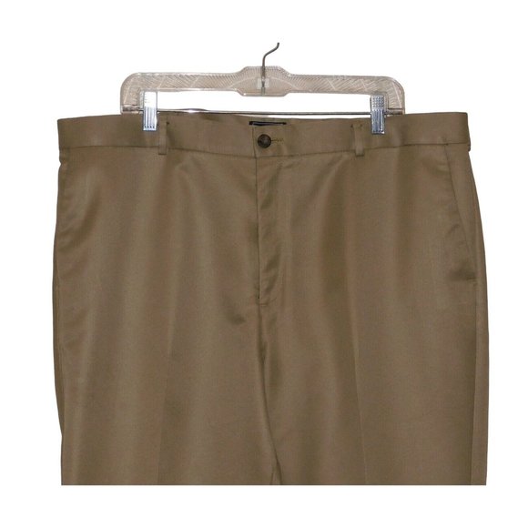Dockers D3 Pants 40x32 Actual W42 Classic Fit Khaki Tan Flat Front Adj Waist - Picture 2 of 7